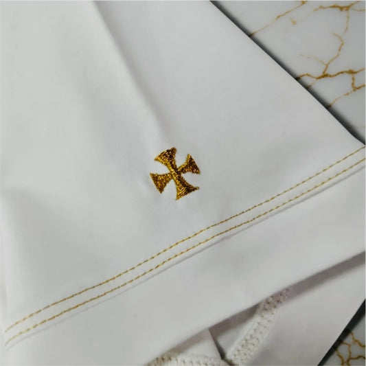 AryéD'or Men's White Slim Fit Polo – Premium Tailored Collection
